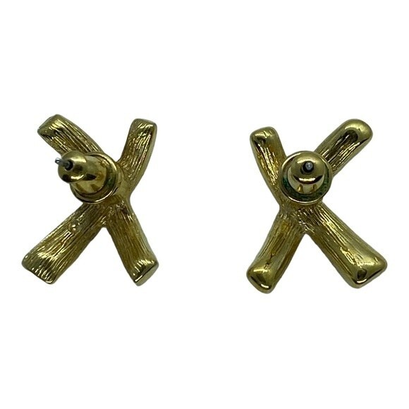 AVON X-Stud Gold-tone Earrings - Picture 2 of 3